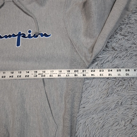 Vintage Champion Sweatshirt Mens S Gray Hoodie Reverse Weave Streetwear Logo - Picture 3 of 10
